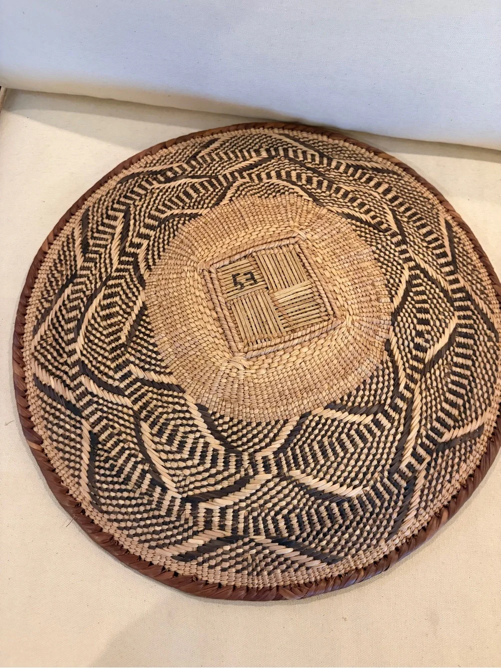 One of a Kind! NEW Woven Basket. Made by Binga people of Zambia Zimbabwe Africa
